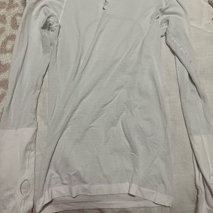 White long sleeve Lululemon swiftly tech top